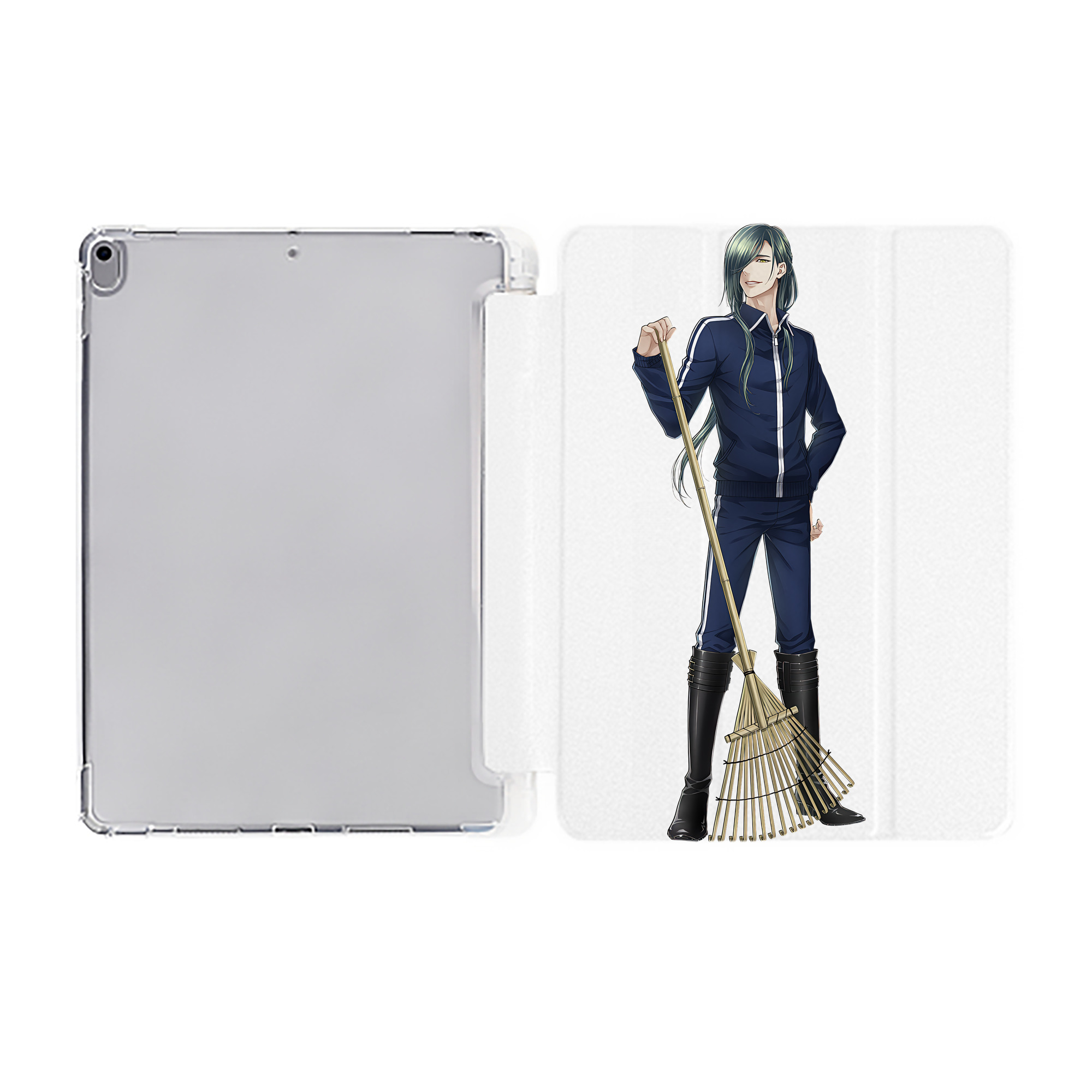（画像用） 刀剣乱舞 Touken Ranbu IPad ケース ペン収納付き 三つ折りスタンド PUレザー×シリコン 対応機種9.5/10.5/10.9インチ